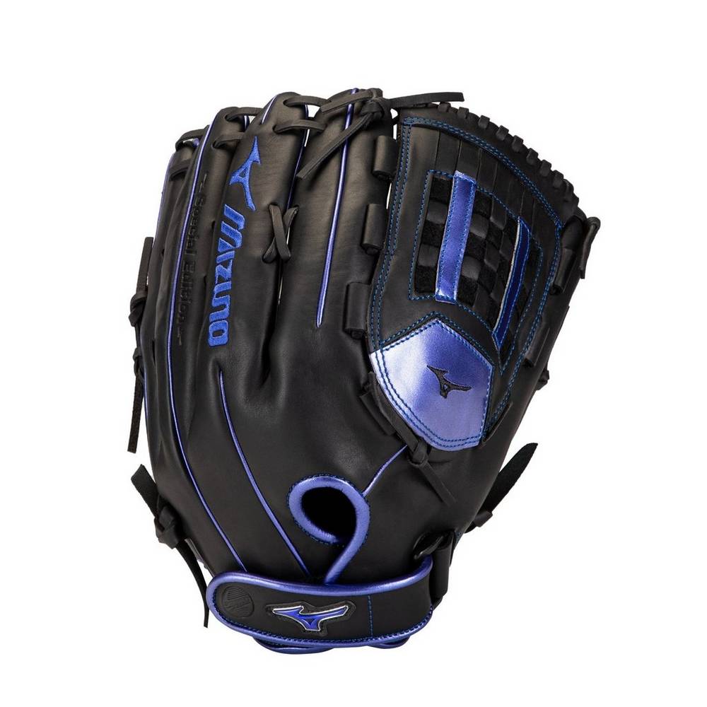 Guantes Mizuno Softball MVP Prime SE Slowpitch 14" Para Hombre Negros/Azul Rey 8360257-KN